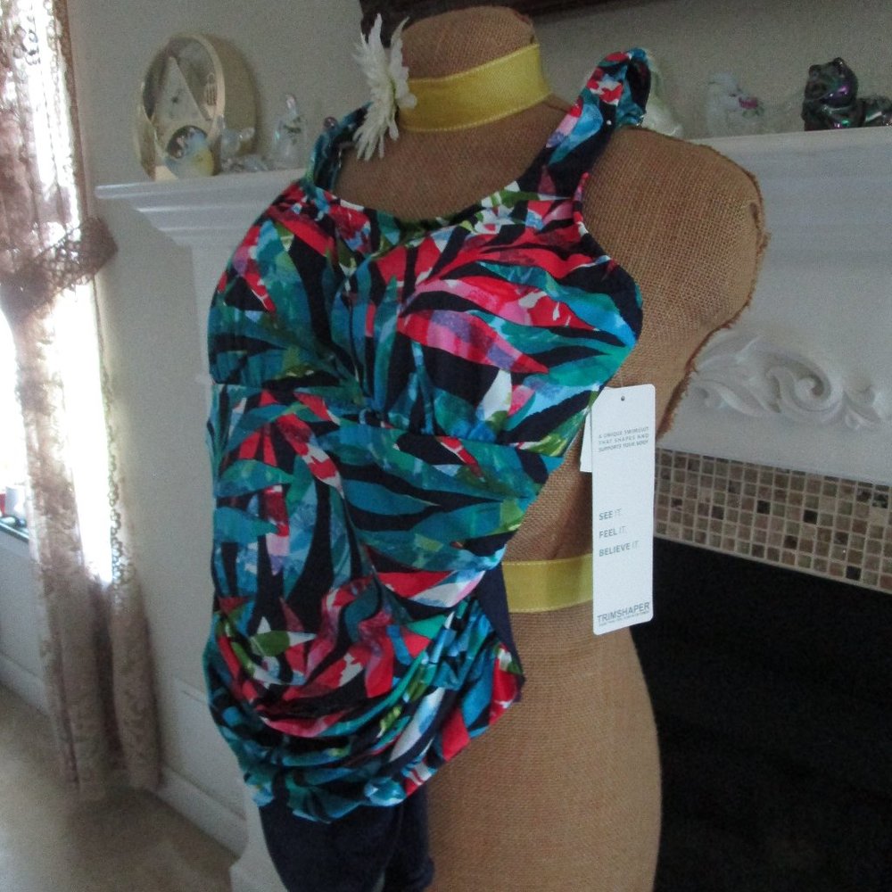 COPY - TrimShaper Tummy Slimming One Piece Swimsuit  NWT SIZE 16